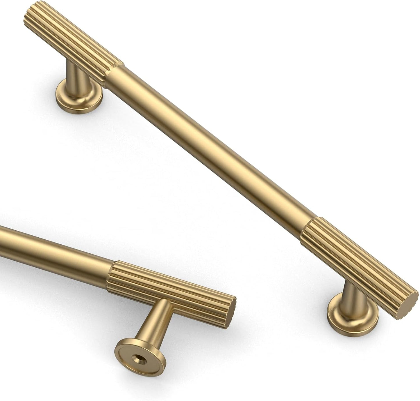 Asidrama 10 Pack 5 inch Champagne Bronze Kitchen Cabinet Handles | Heavy-Duty Solid Zinc, 2 Screw Sizes, 5" Hole Center(128mm), Cupboards, Drawers, Dressers, Furniture, Hardware