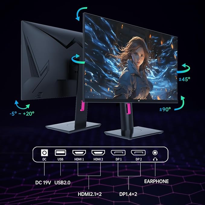 KTC 27 Inch 4K Gaming Monitor, UHD 160Hz/144Hz 1ms Fast IPS Monitor, - Image 5