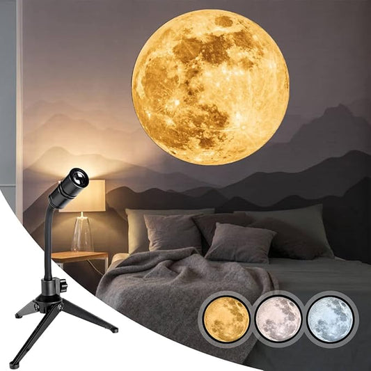 BODLYL Non-Fade Moon Projector Night Light, USB Powered Moon Lamp Romantic by BODLYL