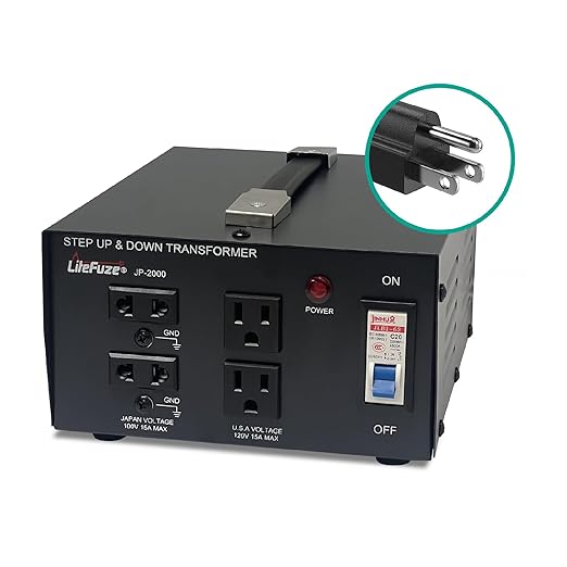 LiteFuze 2000 Watt Japan Voltage Converter Transformer Step Up/Down - 100v to - Image 2