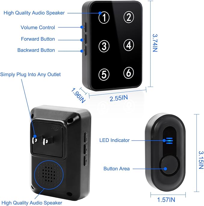 Caregiver Pager Wireless Call Button Emergency Life Alert Systems 500Ft Range - Image 9