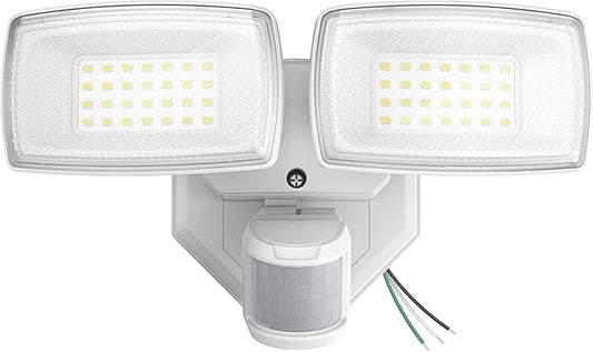 Onforu 32W 2 Head Motion Sensor Outdoor Lights, 3200LM 6500K LED Security Light by Onforu