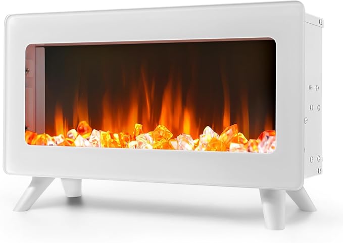 FLAME&SHADE 16 in Small Electric Fireplace Heater by FLAMESHADE