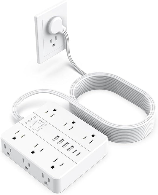 AOFO 25FT Surge Protector Power Strip, 12 AC Outlets by AOFO