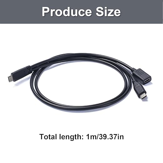 Yinziha Type C Male to Type C Male and Female Charging Cable Sound Card - Image 7