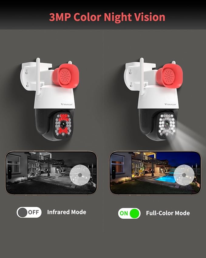 VSTARCAM 2K Smart Outdoor Surveillance Camera, AI Detection & Real-Time View - Image 5