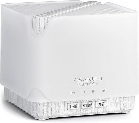ASAKUKI 700 ml Premium Essential Oil Diffuser, 5 in 1 Ultrasonic Aromatherapy by ASAKUKI