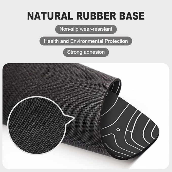 Abstract Topographic map Square Mouse pad, Waterproof, Anti Slip Rubber Base - Image 4