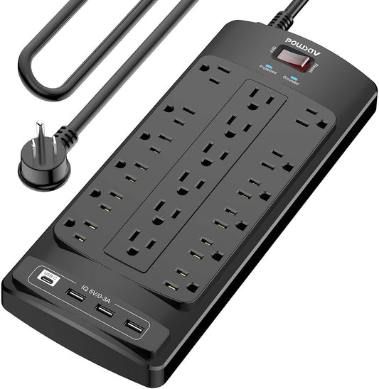 18 Outlets Surge Protector Power Strip