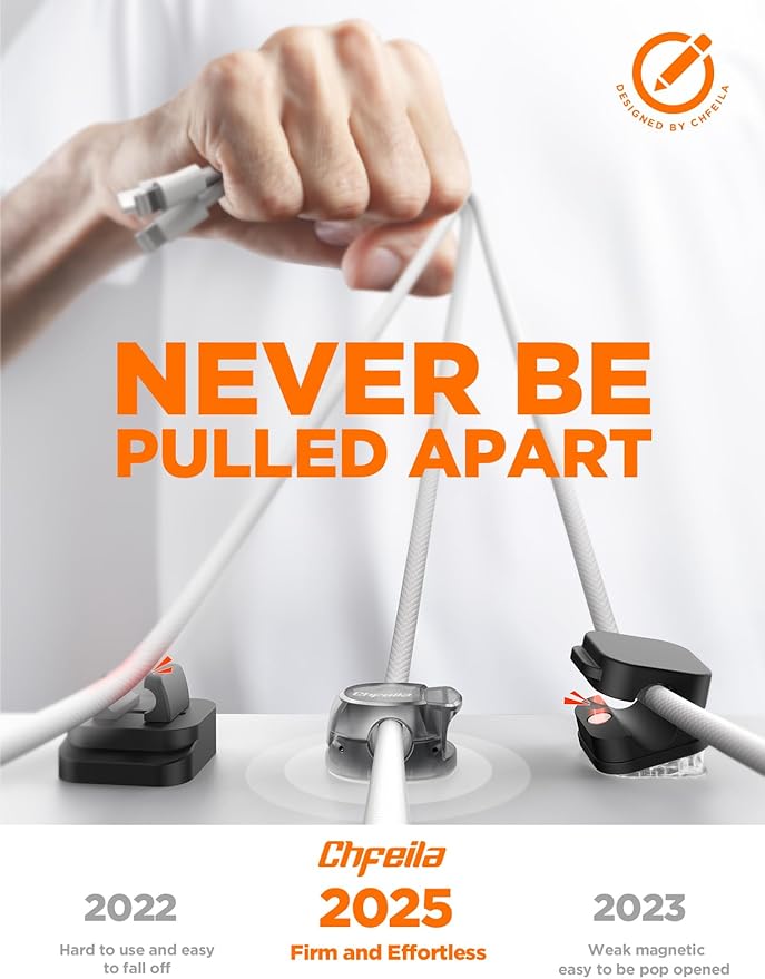 Cable Clips - Chfeila Latest Dual Spring Cord Organizer - Image 3