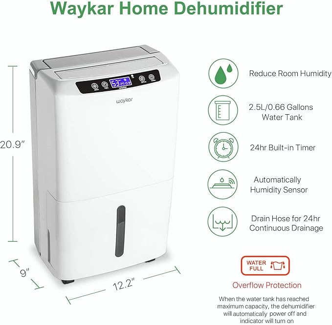 Waykar 2000 Sq. Ft. 2025 Energy Star Dehumidifier - Image 4