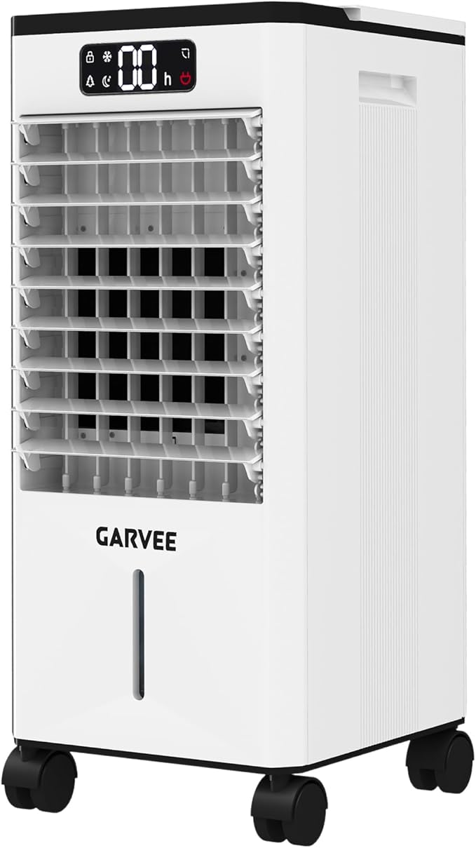Portable Evaporative Air Cooler, 1.84Gal Touch Screen Cooler Fan by GarveeLife