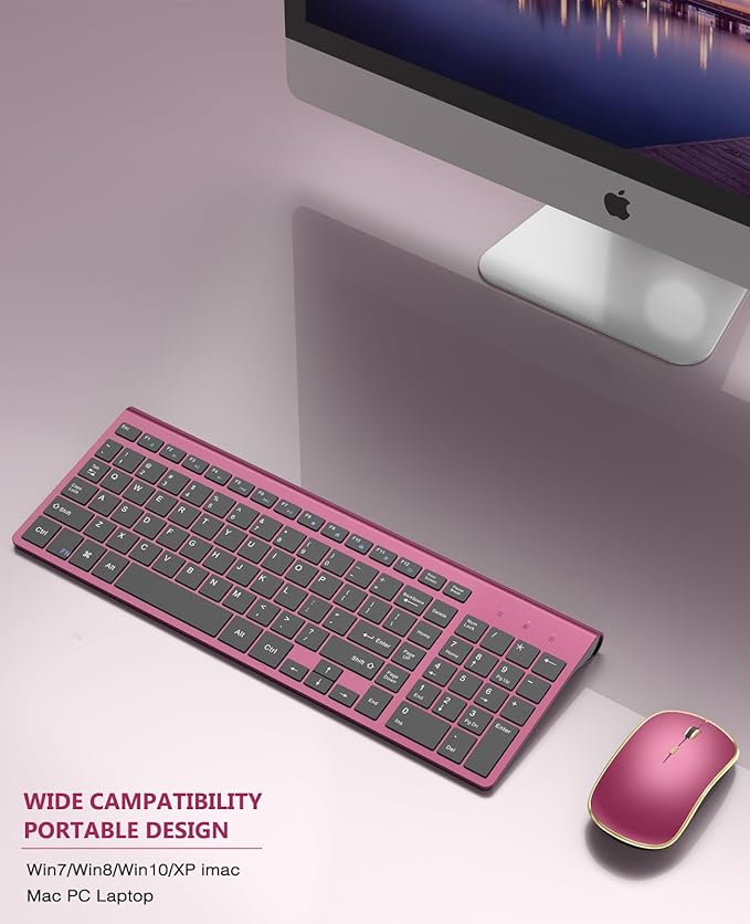 Wireless Keyboard Mouse Combo, J JOYACCESS 2.4G Compact and Ultra Slim Wireless - Image 2