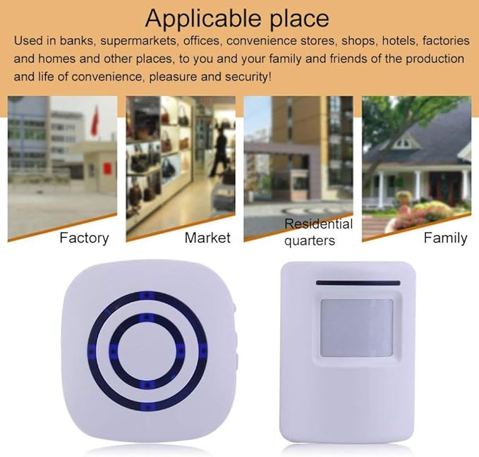 Door Chime, Wireless Business Door Motion Sensor Detector Smart Visitor - Image 4