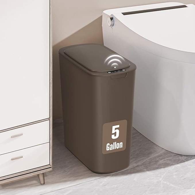 Cesun Motion Sensor Trash Can, 5 Gallon Automatic Bathroom Garbage Can by Cesun