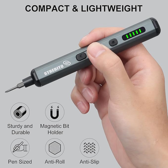 STREBITO Mini Electric Screwdriver Set, 70 in 1 Small Electric Screwdriver - Image 6