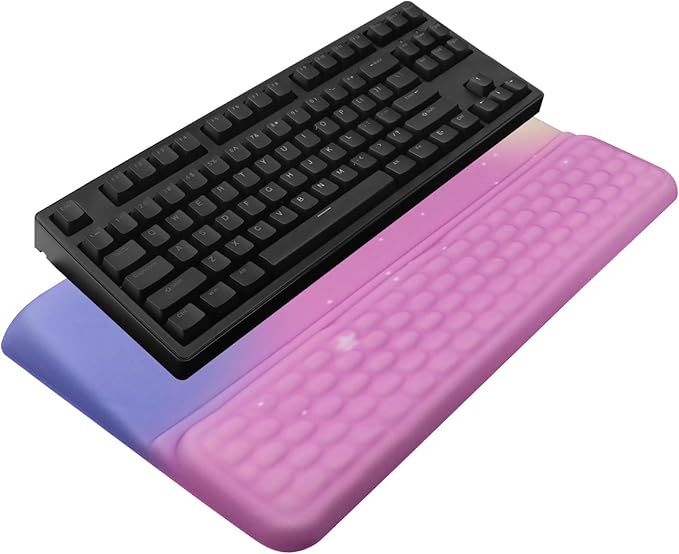 Computer Keyboard Stand with Wrist Rest, Ergonomic Tilted Keyboard Holder by KEPUTAIER