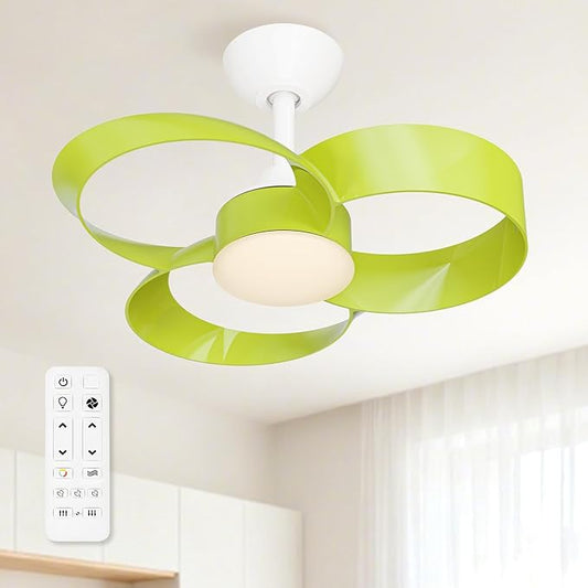 FANX 22 Inch Ceiling Fan with Light and Remote, Quiet DC Motor, Dimmable LED by FANX