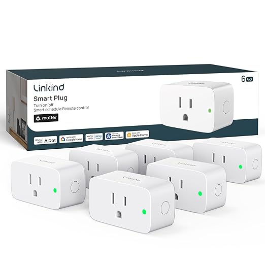 Linkind Matter Smart Plug, Smart Home Smart Outlet Timer, Work by Linkind
