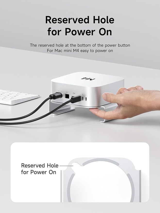 Hagibis Mac mini M4 Stand Aluminum Alloy Mount - Image 2