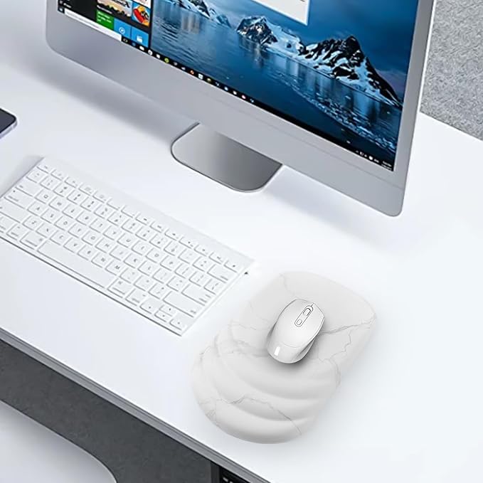 Mouse Pad Wrist Wrist Rest, Comfortable Memory Foam Wrist Rest, Non-Slip PU Base - Image 7
