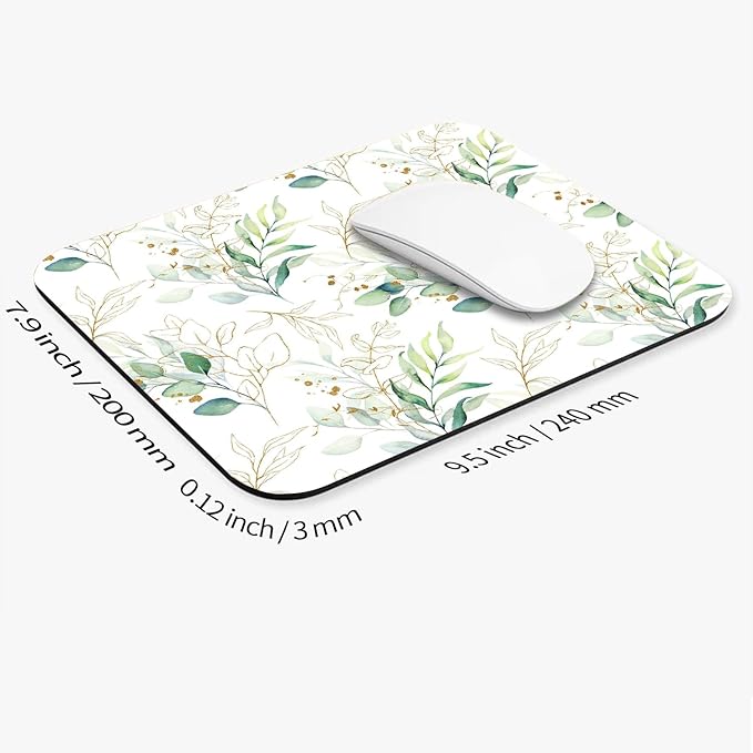 Armanza Square Mouse Pad Pretty Leaves, Personalized Premium-Textured Custom - Image 2