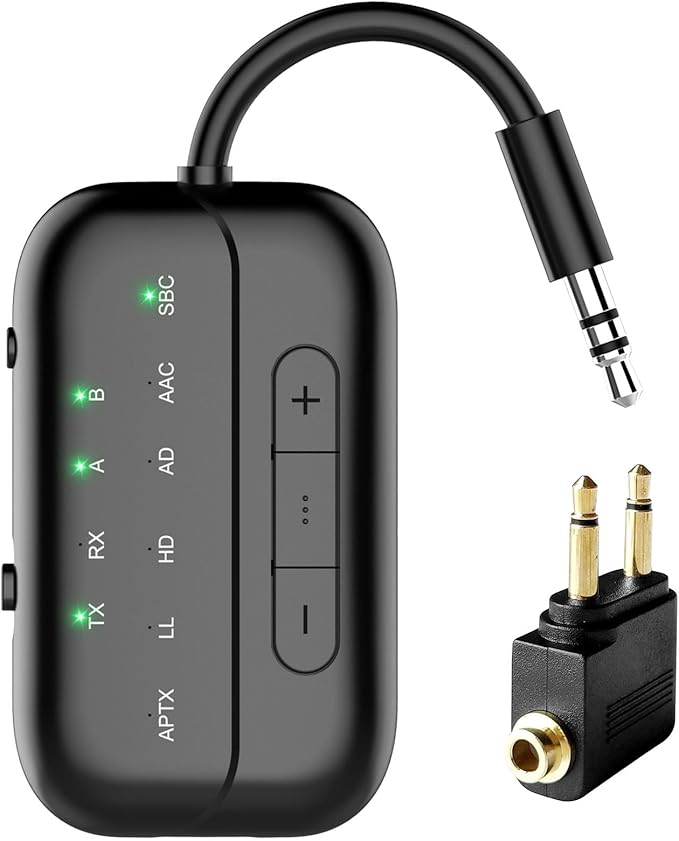 2026 Upgraded Pro Bluetooth 5.4 Transmitter Receiver, 2-in-1 Airplane Wireless by Beeitzie