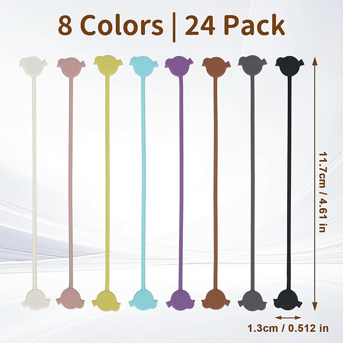 SOLIDATOR Playful Bird Magnetic Cable Ties – 24 Pack, Reusable Silicone Cord - Image 7