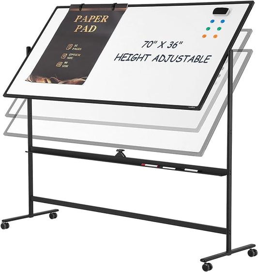 Dry Erase Whiteboard Easel on Wheels by Tankee