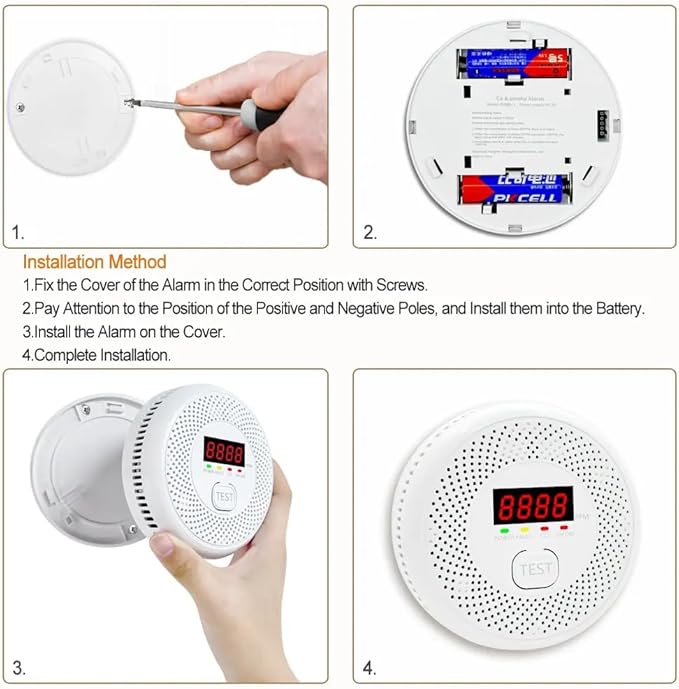 High Definition Color Screen Detector LCD Powered by Carbon Monoxide Detector - Image 7