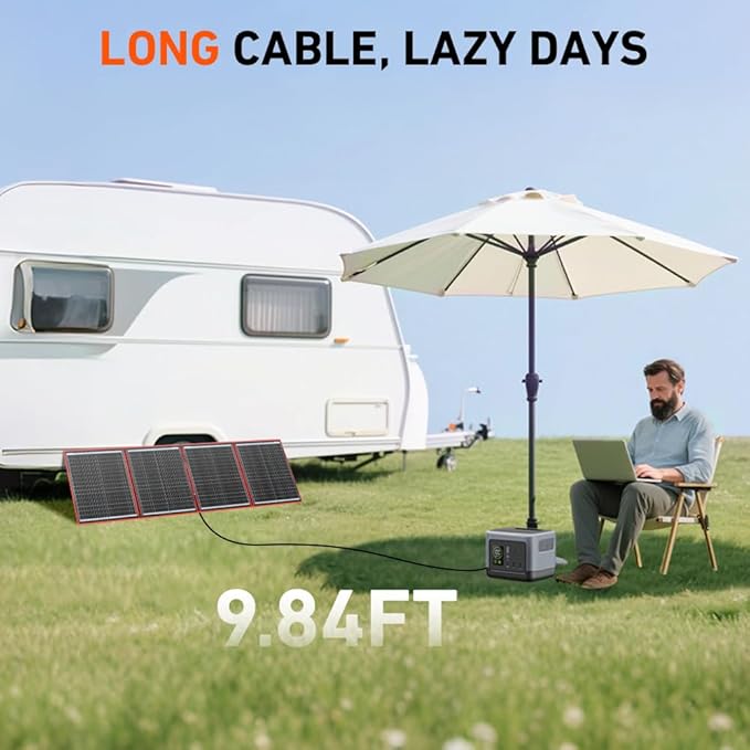 DOKIO 150W Portable Foldable Solar Panel Kit, - Image 8