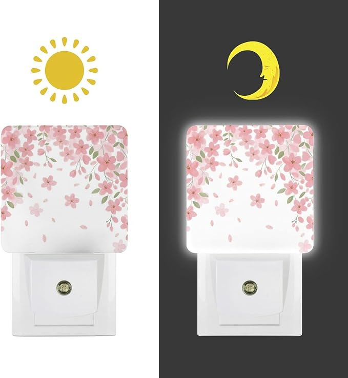Falling Flowers Night Light, Plug into Wall Decor Nightlights - Image 7