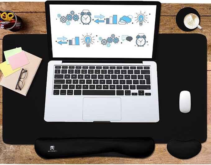 4-in-1 Large Gaming Mouse Pad, Keyboard Wrist Rest Pad & Wrist Support Mousepad - Image 6