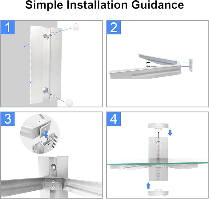 suptek Single Silver Floating Shelf - Image 5