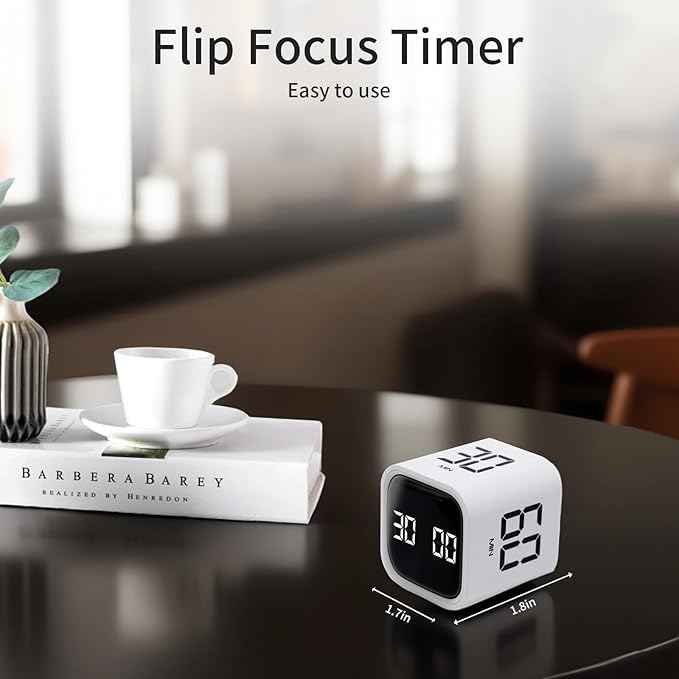 Productivity Timer Flip Gravity Sensor Cube Timer Countdown & Countup, Mute & - Image 7