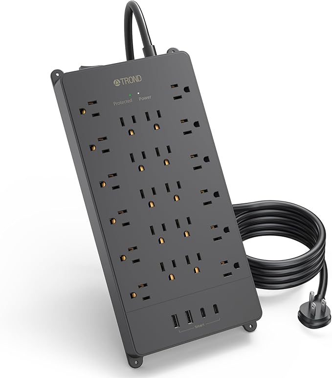 TROND Surge Protector Power Strip, 22 Widely Spaced Outlets by TRONDOfficial