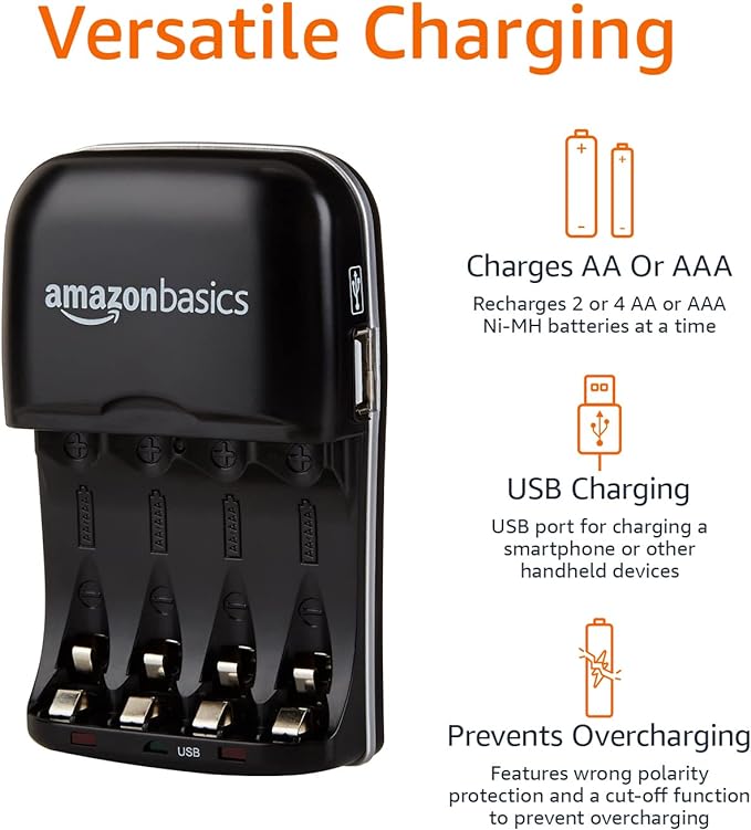 Amazon Basics Rechargeable Battery Charger - Image 4