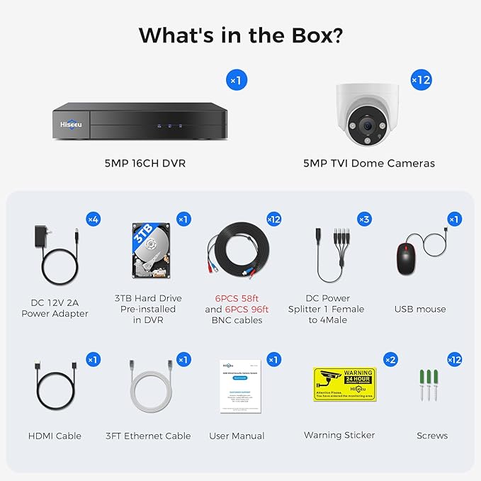 Hiseeu 16 Channel 3K Wired Security Camera System - Image 9