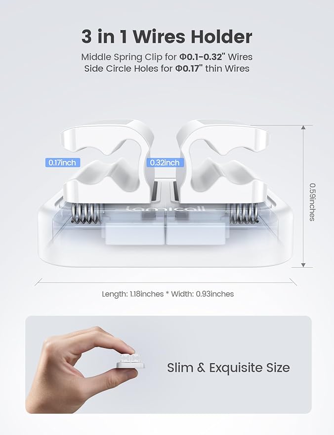 6Pack Cord Organzier Spring Clip Holder - Image 5
