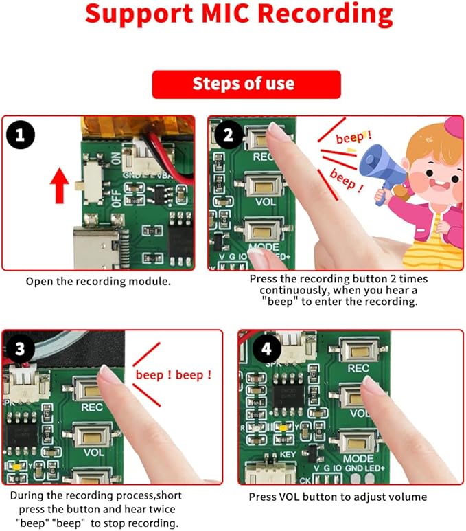 Sound Module, Support Bluetooth & MIC Recording Audio, 8MB Voice Chips - Image 5