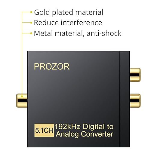 PROZOR 192Khz Digital to Analog Audio Converter Support 5.1CH Optical to RCA - Image 7