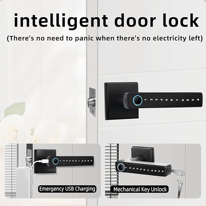 Zhuofeiya Smart Fingerprint Door Lock, Keyless Entry Door Knob - Image 6