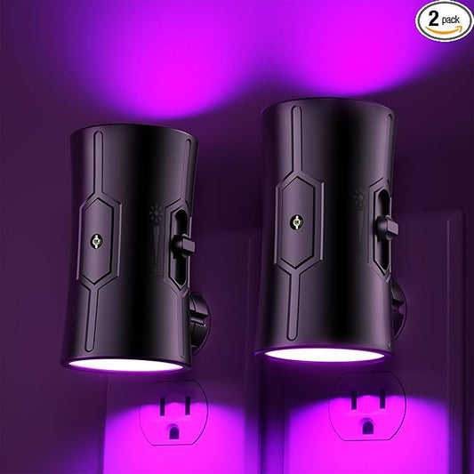 Sujeet Purple Night Light, Plug in Wall Light by Sujeet