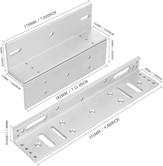 Electric Magnetic Lock with Z and L Bracket 280KG 600LBS Holding Force - Image 5