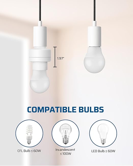 DEWENWILS Remote Control Light Socket, Wireless Remote Control Lamp Bulb Socket - Image 6