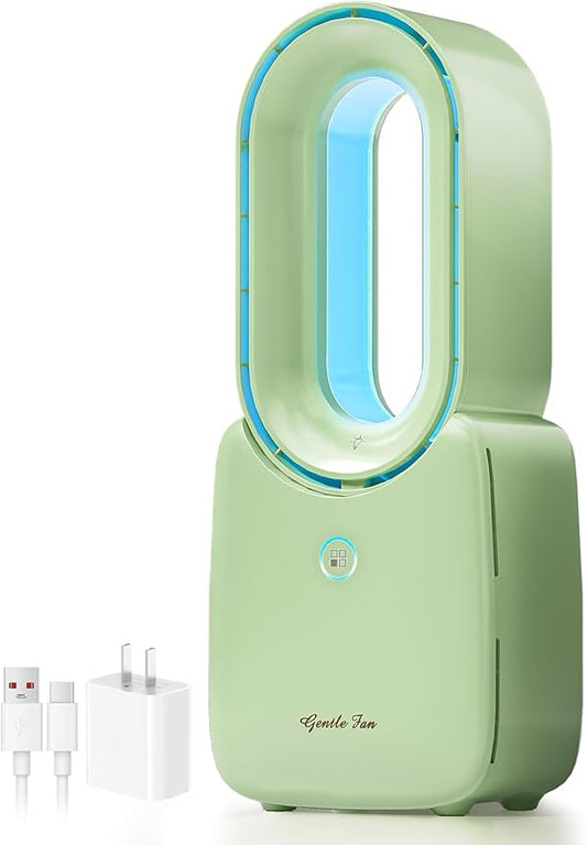 let'me Desk Fan, 11.8 Inch Portable Bladeless Fan Small Personal Cooling Fan by letme