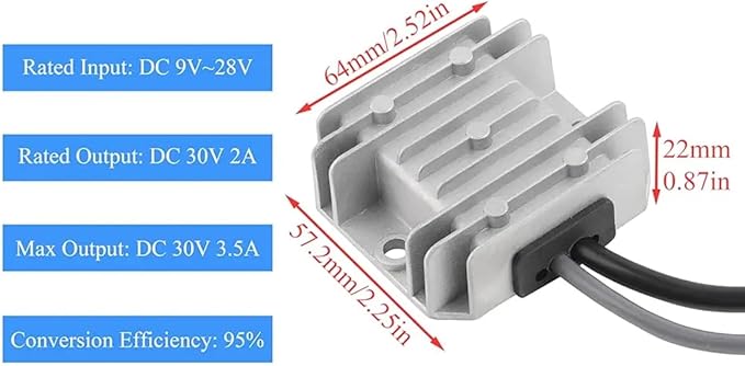 12V/24V to 30V DC Converter for Starlink Mini Car Power Adapter 3.5A High - Image 3