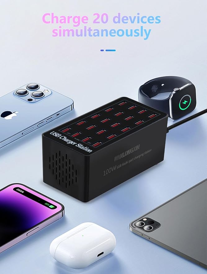 WANLONGXIN 100W 20Port USB Charging Station - Image 2