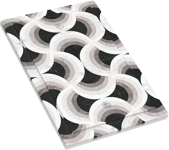 Bvtewkhz Black/White Art Marble No Device Single Blank Decorative Light Switch - Image 3