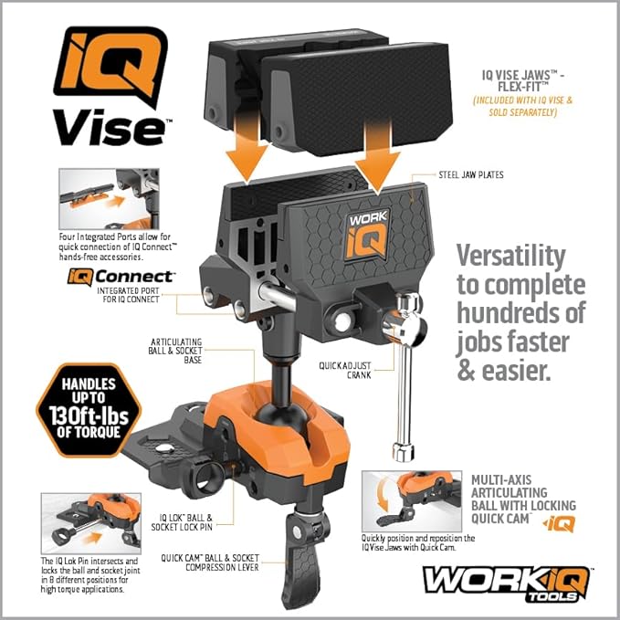 360° Rotating Bench Vise with 5" Jaw Pads - Image 4